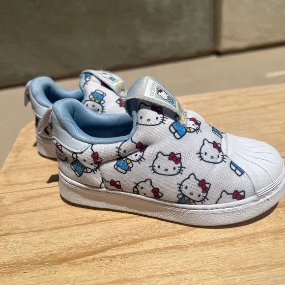 Adidas White and Blue Hello Kitty Sneakers - Picture 1 of 6
